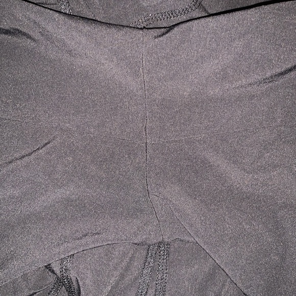 Athleta Large Black Pleated Seam Tie Waist Athletic Stretchy Skirt Skort - Picture 9 of 9